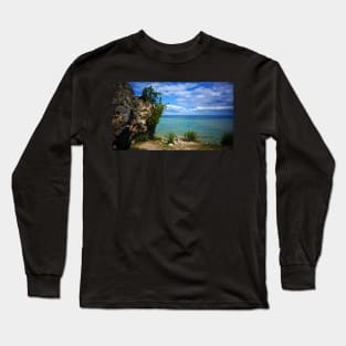 Rock Formation at Lake Michigan Long Sleeve T-Shirt